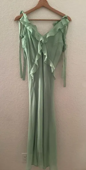 Christian Lacroix Green Matcha Spring Summer Midi Dress thumbnail 1