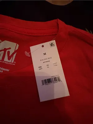 MTV Racing Red Logo Tee with White Tag thumbnail 2