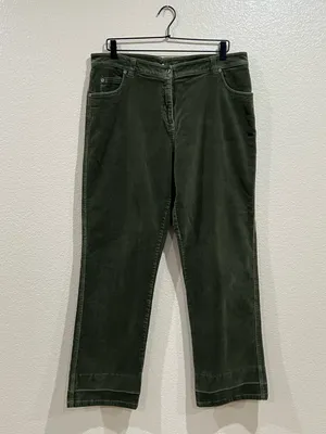 Woolrich Light Olive Green High Rise Corduroy Pants Size 14 thumbnail 3