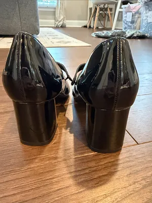 Jones New York Black Patent Mary Jane Pumps with Block Heel Size 8 - C36-074 thumbnail 8