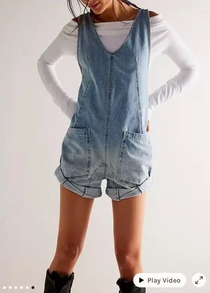 NEW WeThe Free High Roller Shortall In Bright Eyes Sold Out On Free People thumbnail 7