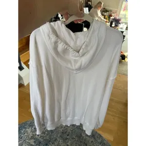 Aerie white zip up‎ oversized tunic sweatshirt Large thumbnail 4