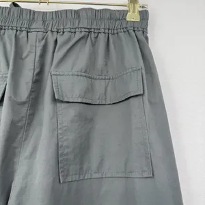 Cider Wide Leg Cargo Pants Gray Elastic Waist Drawstring Casual Utility Sz Large thumbnail 5