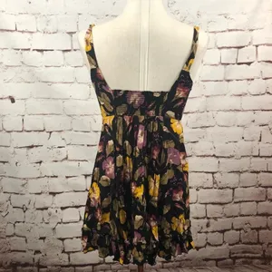 Free People Intimately Black‎ Floral Chemise Dress thumbnail 7