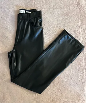 Abercrombie & Fitch Vegan Leather High Rise Pants thumbnail 1