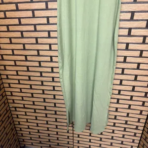 Richer Poorer Green‎ Ribbed Midi Dress Size Large thumbnail 4