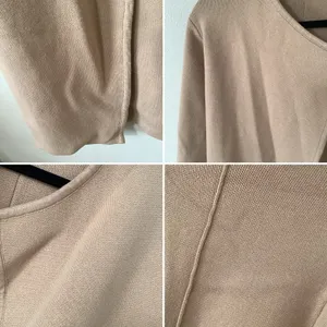 Chic‎ Wish Tan Minimalist Chic Normcore Cozycore Slouchy Open Front Cardigan OS thumbnail 8
