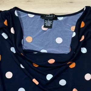 Grace Cowl Neck Polka Dot Tank Top Sleeveless Blouse Women’s Small thumbnail 3