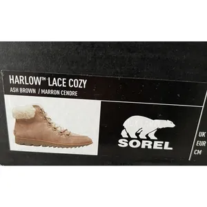 New! Women's Sorel Harlow‎ Lace Up Cozy Low Top Ash Brown Boots 11 thumbnail 7