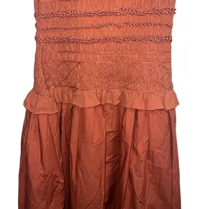 NEW NWT Madeline Smocked Midi Dress Clay thumbnail 7
