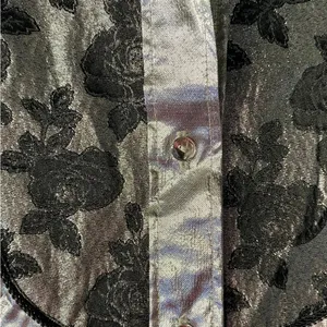 vintage metallic western Glam silver Lume embroidered cowgirl button up shirt thumbnail 8