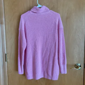 J. Crew Pink Ribbed relaxed turtleneck‎ sweater Cotton Cashmere Blend Size S thumbnail 5