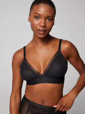 NEW Soma Triangle Lace Bralette in Black - Size S thumbnail 1