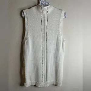 Aerie cream mock neck sweater vest size large NWT thumbnail 3