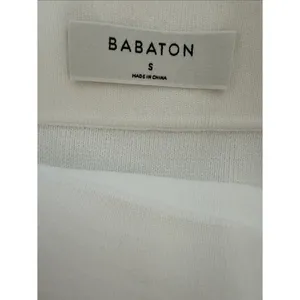 Aritzia Babaton White Midi Skirt Size Small Stretch Column Pencil thumbnail 2
