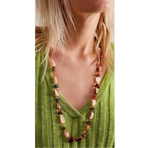 NWT Free People x Ariana Ost At The Market Shell Beaded Necklace thumbnail 2