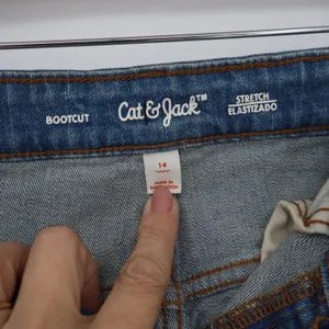 Cat & Jack Girls Medium Wash Bootcut Stretch Denim Jeans Size 14 thumbnail 2