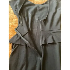 Zara Trafaluc Dress Women Small Black Stretch Peplum Ruffle Mini Size M thumbnail 5