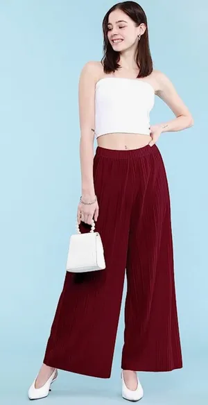 🔴 Flowy Pants Red Size L thumbnail 1