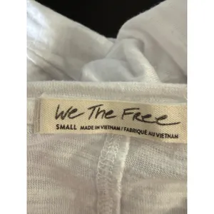 We The Free Free People White Ruched Puff Sleeve Slub‎ Knit Tee Top Small thumbnail 5
