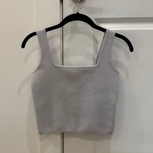 Abercrombie & Fitch Gray Knit Crop Top thumbnail 3