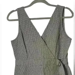 Takara Y2K Brown Houndstooth Surplice‎ Wrap Dress Size 7 Preppy Academia Twee thumbnail 3