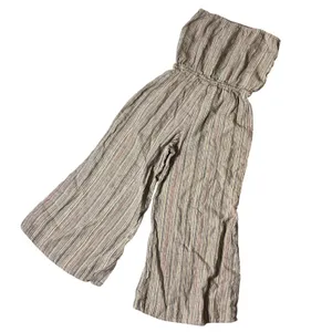 Blue Life‎ Striped Bohemian Coastal Linen Cotton Jumpsuit Wide Leg R059-5904 thumbnail 5