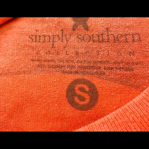 Simply southern small T-shirt orange cotton m thumbnail 5