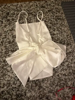 ZARA Satin Effect Top With Bow thumbnail 3
