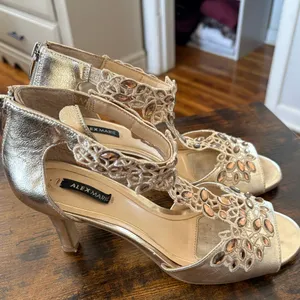 Alex Marie Metallic Embellished Heels thumbnail 3