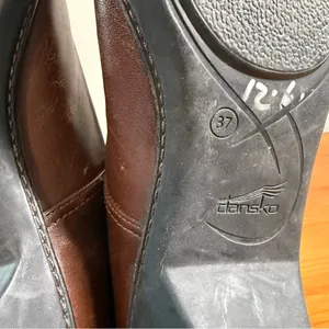 Dansko Bess Mary Jane Dark Brown Heel Leather Round Toe Comfort 37‎ thumbnail 7