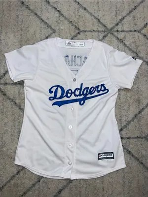 Size S Women’s majestic dodgers home Jersey machado 8 White thumbnail 2