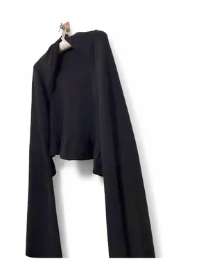 Evelyn Grace Women’s 100% Cashmere Ruffle Shawl Black One Size One Size thumbnail 6