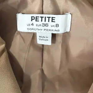 Dorothy Perkins Petite Sleeveless Blazer Dress Camel Tan Double Breasted US‎ 4 thumbnail 3