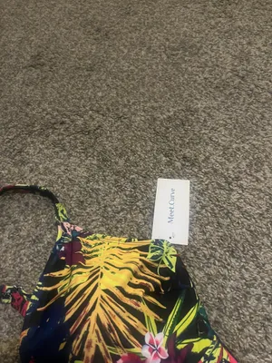 next Neon Tropical Print One Piece Swimsuit in Pink, Yellow, Green, Blue thumbnail 6