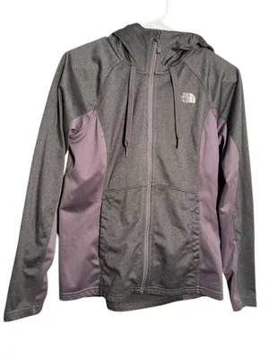 The North Face Women's Size Medium Full Zip Jacket Hoodie Dark Gray Funnel Neck thumbnail 1