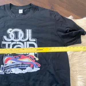 New unworn Black Soul Train 100% Cotton Graphic Print T-shirt 2XL thumbnail 3
