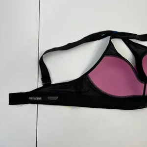 Victoria’s Secret PINK Active Sz M Sport Bra Ultimate Lightly Lined Black Floral thumbnail 8