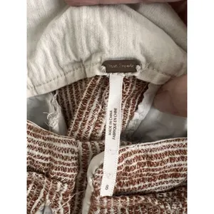 Free People “Light At Sunrise” Pants Women’s Size 8‎ Brown White Tapered Cotton thumbnail 6