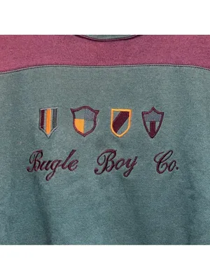 Bugle Boy Co Sweatshirt Medium Embroidery Pullover unisex thumbnail 4