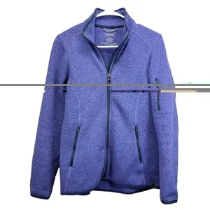 LL Bean Blue Sweater Fleece Full Zip Jacket Pockets Small Women Outdoor Classic thumbnail 2