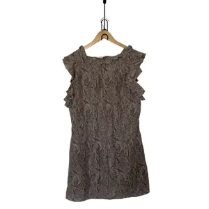 Banana Republic Heritage 14 Botanical Print Ruffle Dress Fairy Grunge Whimsigoth thumbnail 2