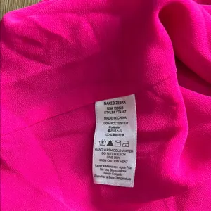 Naked Zebra Women's Fuscia Spaghetti Strap Tank Top Size Large thumbnail 7