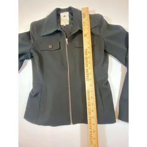 Vertigo jacket coat Paris Brand small‎ Blazer, Dress With Pockets black full zip thumbnail 5