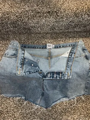 Princess Polly Light Blue High-Rise Denim Shorts thumbnail 4