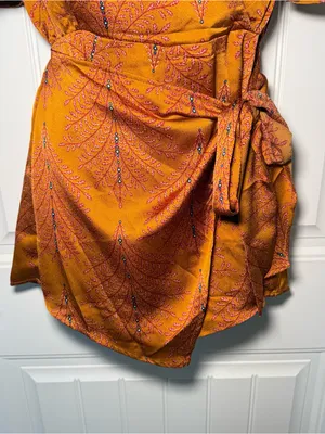 Hello Molly Women’s Size 4 Midnight Noise Rust Color Romper Lined Boho Chic thumbnail 9
