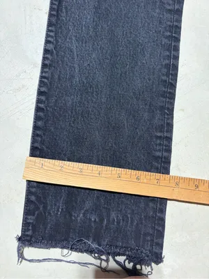 Levi Strauss Levi’s 501 premium black denim jeans 30x30 frayed thumbnail 3