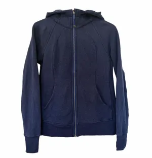 Lululemon Navy Blue Scuba Full Zip Hoodie Sz 8 thumbnail 1