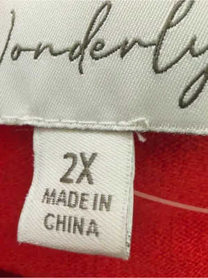Wonderly Women’s 2X Red Knit Top Sweater Normcore Indie Sleaze Minimalist thumbnail 7