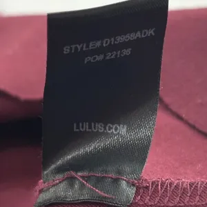 Lulus Burgundy Scalloped Hem Skater Dress XL 3/4 Sleeve Fit Flare thumbnail 9